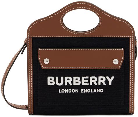 burberry zip pocket shoulder bags